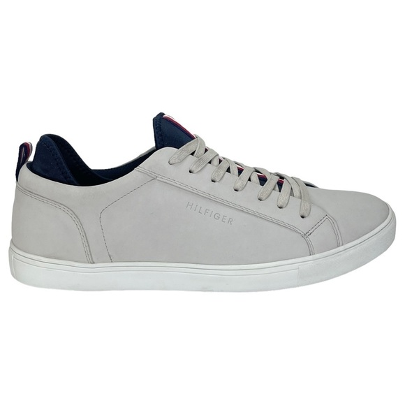 Tommy Hilfiger McNeil Cream Faux Leather Mens Sneakers 12M - Picture 2 of 16